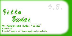 villo budai business card